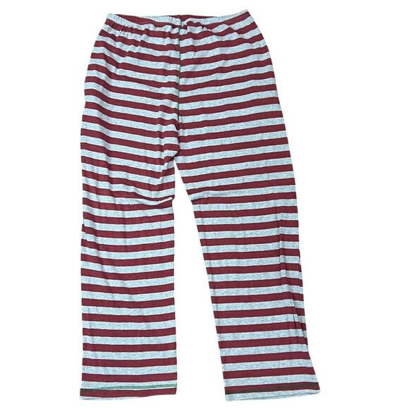 Littlest Prince Holiday Couple Family Adult Red Grey Striped Pajama Set Xlarge - Picture 5 of 5